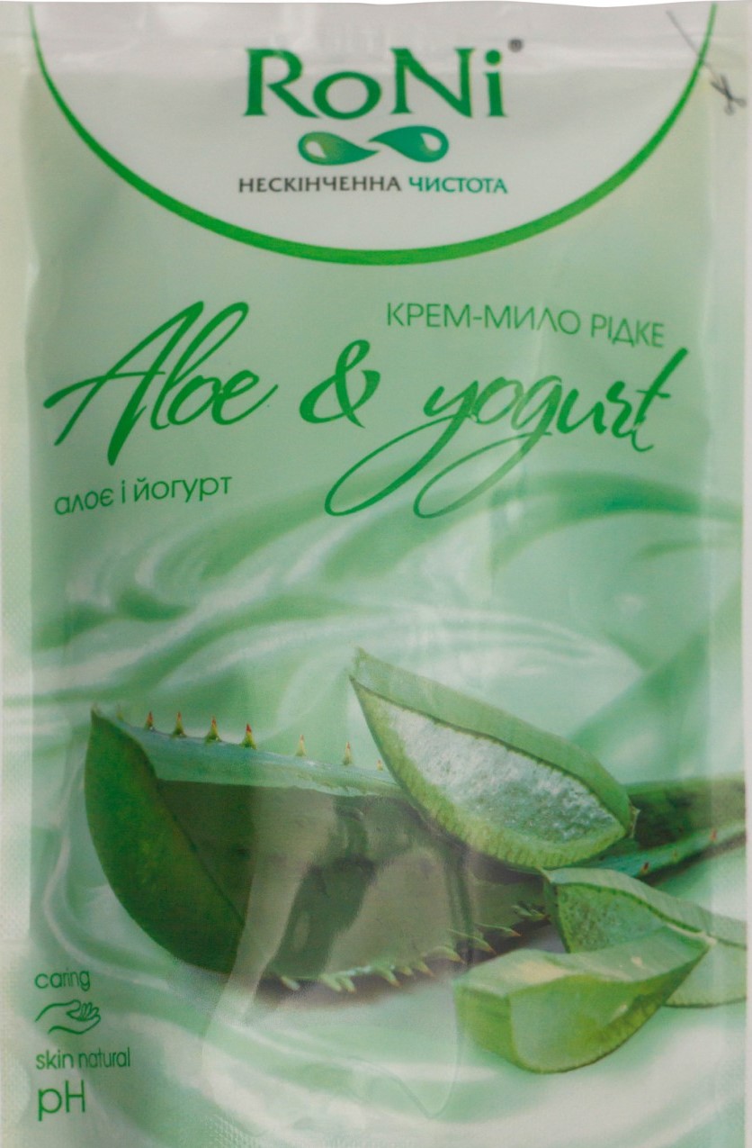 Крем мило TM RoNi Aloe & Yogurt ( з гліцерином ) Дой-Пак 450 гр.